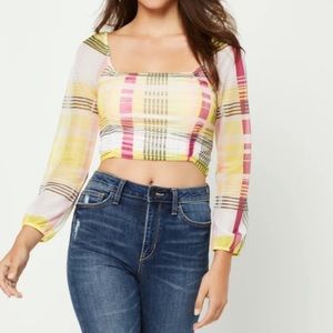 BCBGeneration top square top/off shoulder